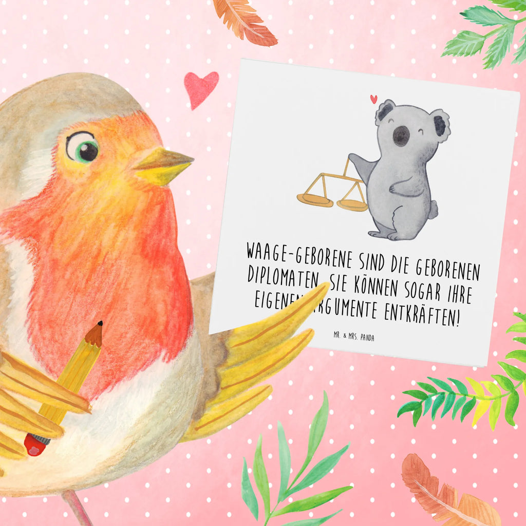 Deluxe Card Waage-Geborene sind die geborenen Diplomaten. Sie können sogar ihre eigenen Argumente entkräften! Klappkarte, Hochwertige Klappkarte, Hochzeitskarte, Grußkarte, Hochwertige Grußkarte, Karte, Einladungskarte, Geburtstagskarte, Glückwunschkarte, Tierkreiszeichen, Sternzeichen, Horoskop, Astrologie, Aszendent