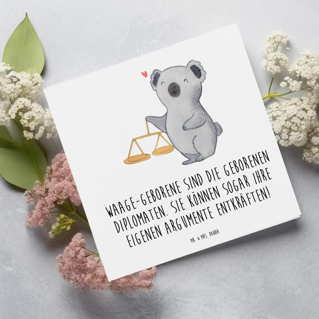 Deluxe Card Waage-Geborene sind die geborenen Diplomaten. Sie können sogar ihre eigenen Argumente entkräften! Klappkarte, Hochwertige Klappkarte, Hochzeitskarte, Grußkarte, Hochwertige Grußkarte, Karte, Einladungskarte, Geburtstagskarte, Glückwunschkarte, Tierkreiszeichen, Sternzeichen, Horoskop, Astrologie, Aszendent