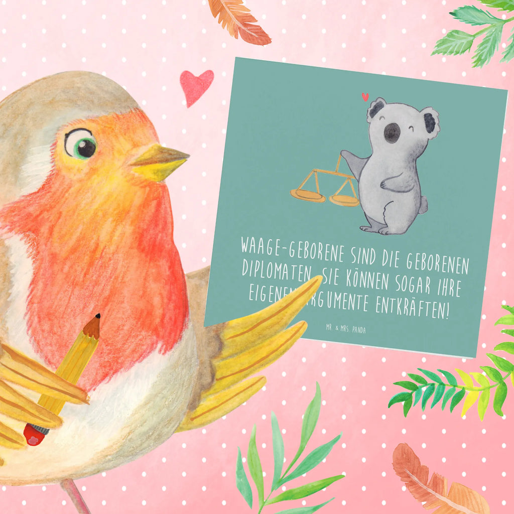 Deluxe Card Waage-Geborene sind die geborenen Diplomaten. Sie können sogar ihre eigenen Argumente entkräften! Klappkarte, Hochwertige Klappkarte, Hochzeitskarte, Grußkarte, Hochwertige Grußkarte, Karte, Einladungskarte, Geburtstagskarte, Glückwunschkarte, Tierkreiszeichen, Sternzeichen, Horoskop, Astrologie, Aszendent