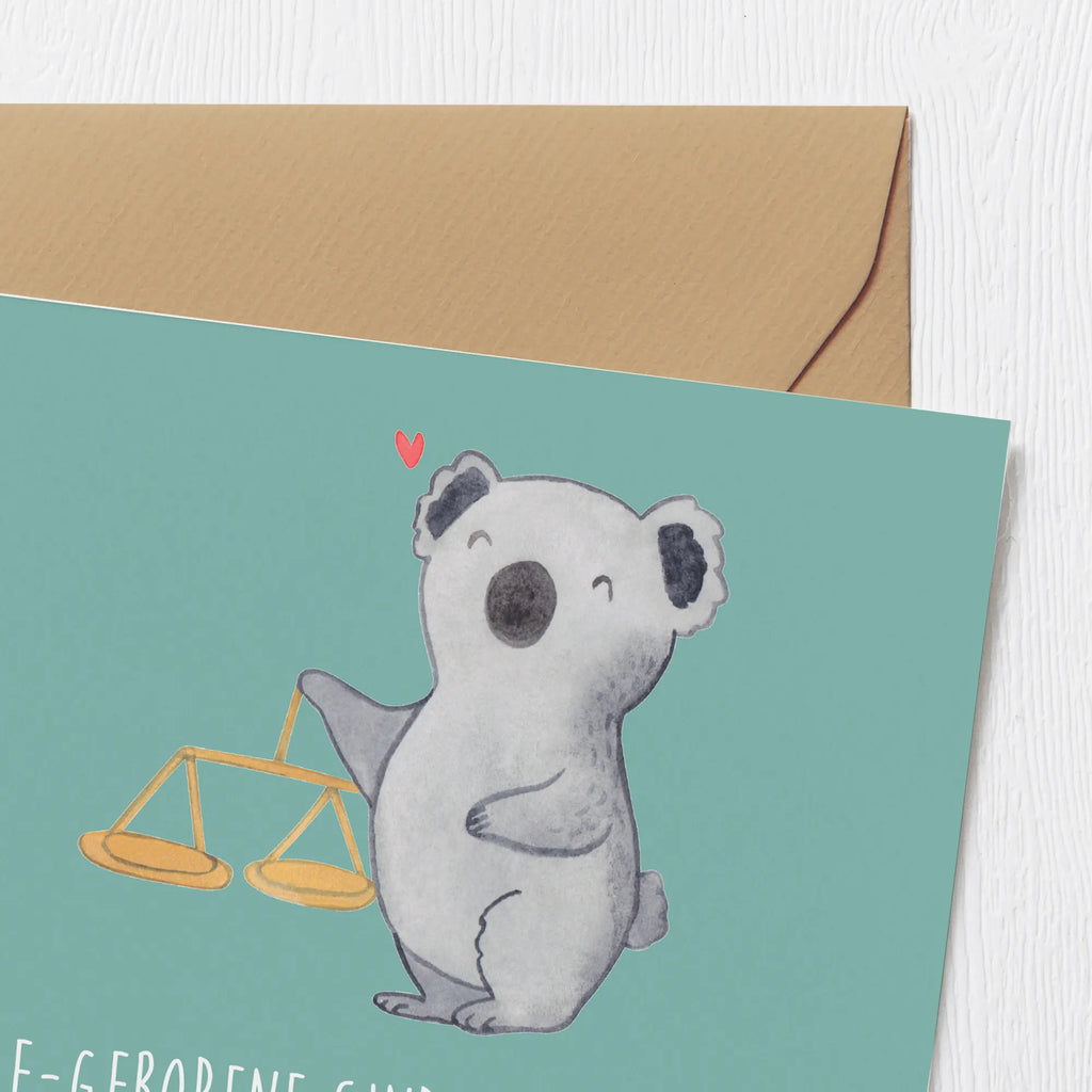 Deluxe Card Waage-Geborene sind die geborenen Diplomaten. Sie können sogar ihre eigenen Argumente entkräften! Klappkarte, Hochwertige Klappkarte, Hochzeitskarte, Grußkarte, Hochwertige Grußkarte, Karte, Einladungskarte, Geburtstagskarte, Glückwunschkarte, Tierkreiszeichen, Sternzeichen, Horoskop, Astrologie, Aszendent