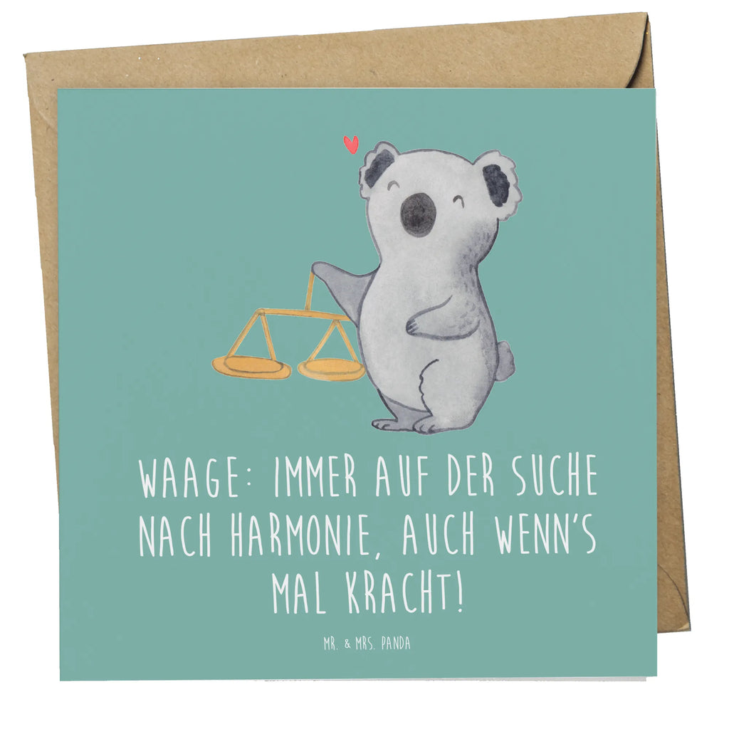 Deluxe Karte Waagen Harmonie Karte, Grußkarte, Geburtstagskarte, Hochzeitskarte, Klappkarte, Einladungskarte, Glückwunschkarte, Hochwertige Grußkarte, Hochwertige Klappkarte, Tierkreiszeichen, Sternzeichen, Horoskop, Astrologie, Aszendent