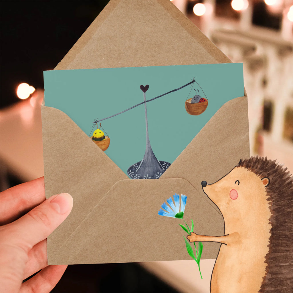 Deluxe Karte Waage Harmonie Hochwertige Grußkarte, Einladungskarte, Hochwertige Klappkarte, Glückwunschkarte, Grußkarte, Karte, Geburtstagskarte, Klappkarte, Hochzeitskarte, Tierkreiszeichen, Sternzeichen, Horoskop, Astrologie, Aszendent