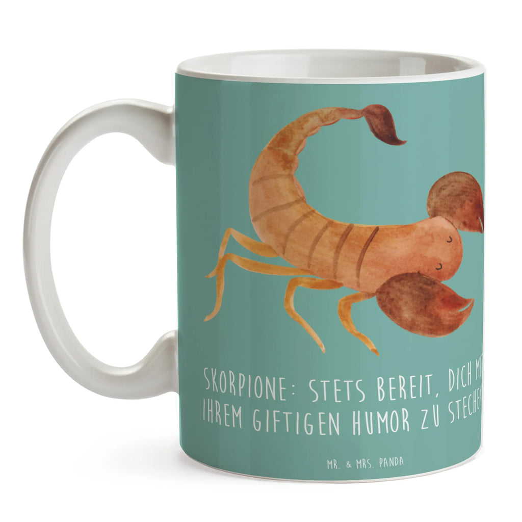 Mug Skorpione: Stets bereit, dich mit ihrem giftigen Humor zu stechen! Teetasse, Tasse mit Motiven, Kaffeetasse, Porzellantasse, Keramiktasse, Geschenktasse, Bürotasse, Tasse, Tasse mit Zitaten, Tierkreiszeichen, Sternzeichen, Horoskop, Astrologie, Aszendent
