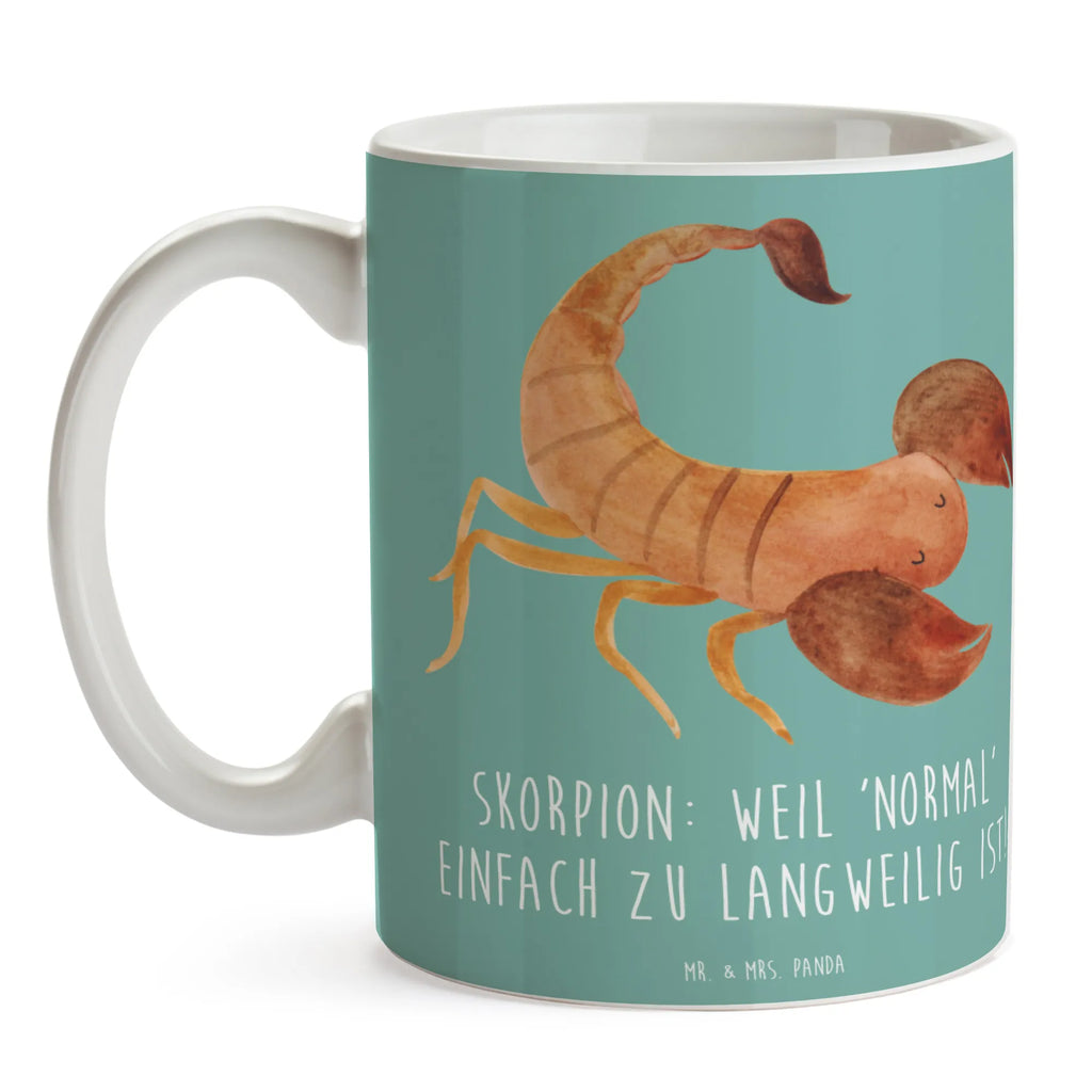 Mug Skorpion: Weil 'normal' einfach zu langweilig ist! Porzellantasse, Tasse, Tasse mit Motiven, Keramiktasse, Bürotasse, Teetasse, Kaffeetasse, Geschenktasse, Tasse mit Zitaten, Tierkreiszeichen, Sternzeichen, Horoskop, Astrologie, Aszendent
