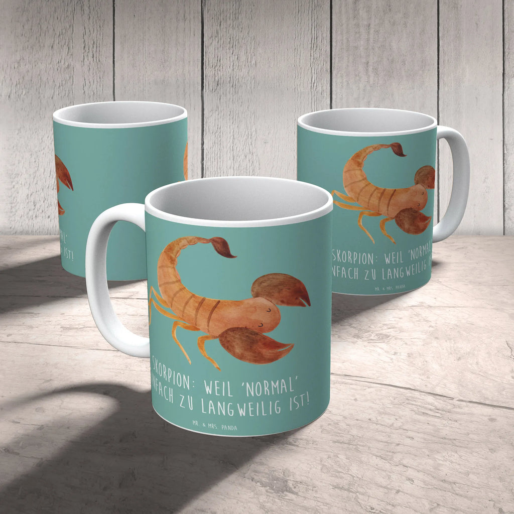 Mug Skorpion: Weil 'normal' einfach zu langweilig ist! Porzellantasse, Tasse, Tasse mit Motiven, Keramiktasse, Bürotasse, Teetasse, Kaffeetasse, Geschenktasse, Tasse mit Zitaten, Tierkreiszeichen, Sternzeichen, Horoskop, Astrologie, Aszendent