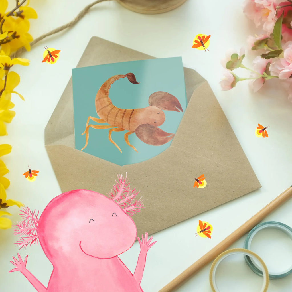 Grußkarte Skorpion Liebe Grußkarte, Ansichtskarten, Einladungskarte, Glückwunschkarte, Geburtstagskarte, Klappkarte, Hochzeitskarte, Karte, Tierkreiszeichen, Sternzeichen, Horoskop, Astrologie, Aszendent