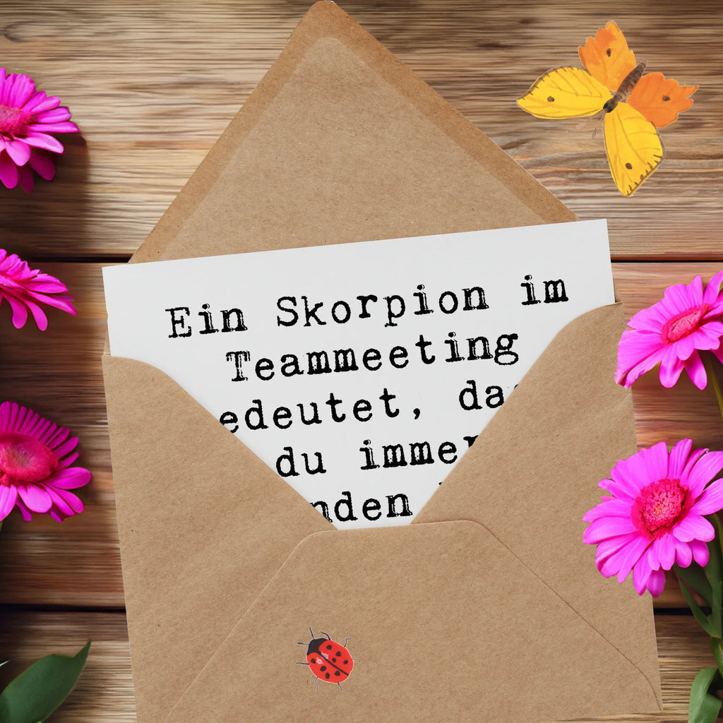 Deluxe Karte Spruch Skorpion Biss Grußkarte, Karte, Glückwunschkarte, Klappkarte, Hochzeitskarte, Geburtstagskarte, Hochwertige Klappkarte, Hochwertige Grußkarte, Einladungskarte, Tierkreiszeichen, Sternzeichen, Horoskop, Astrologie, Aszendent