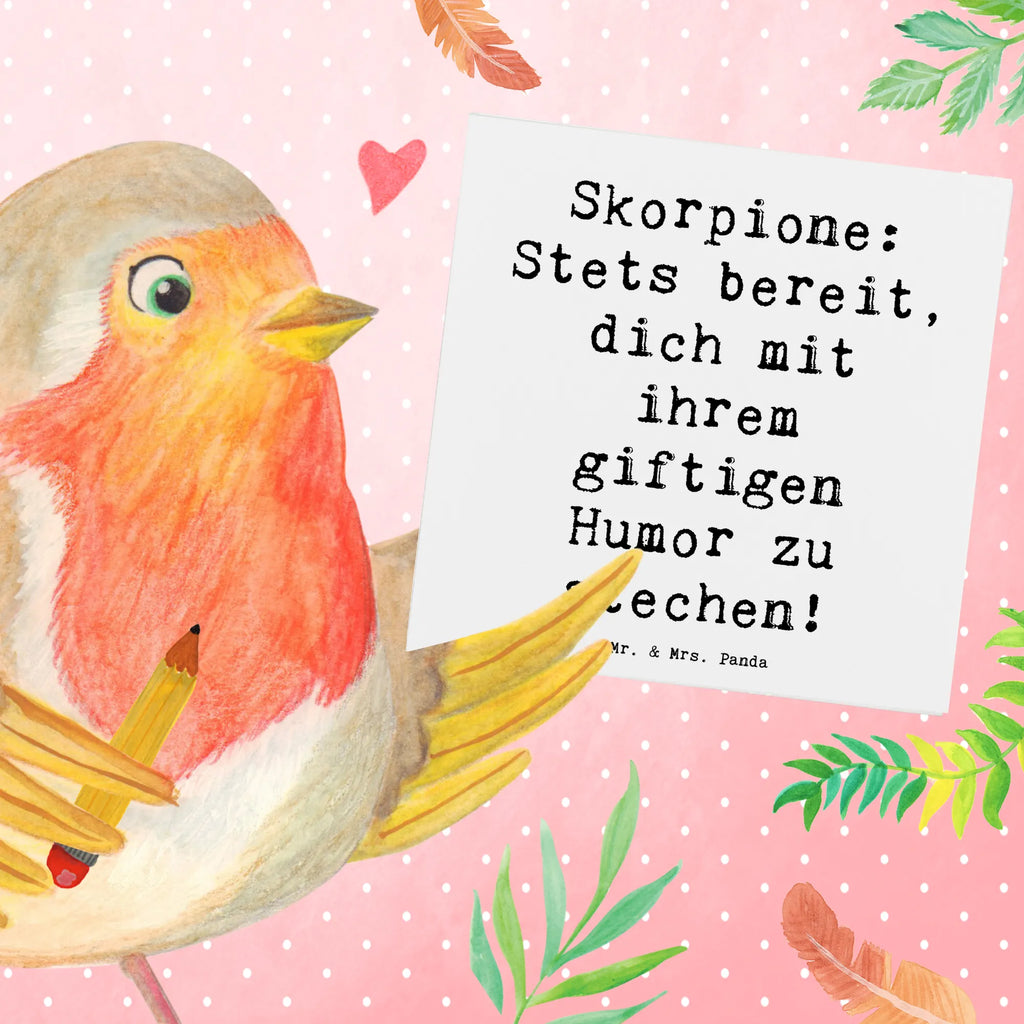 Deluxe Karte Spruch Skorpion Humor Geburtstagskarte, Hochzeitskarte, Grußkarte, Einladungskarte, Hochwertige Klappkarte, Karte, Glückwunschkarte, Klappkarte, Hochwertige Grußkarte, Tierkreiszeichen, Sternzeichen, Horoskop, Astrologie, Aszendent