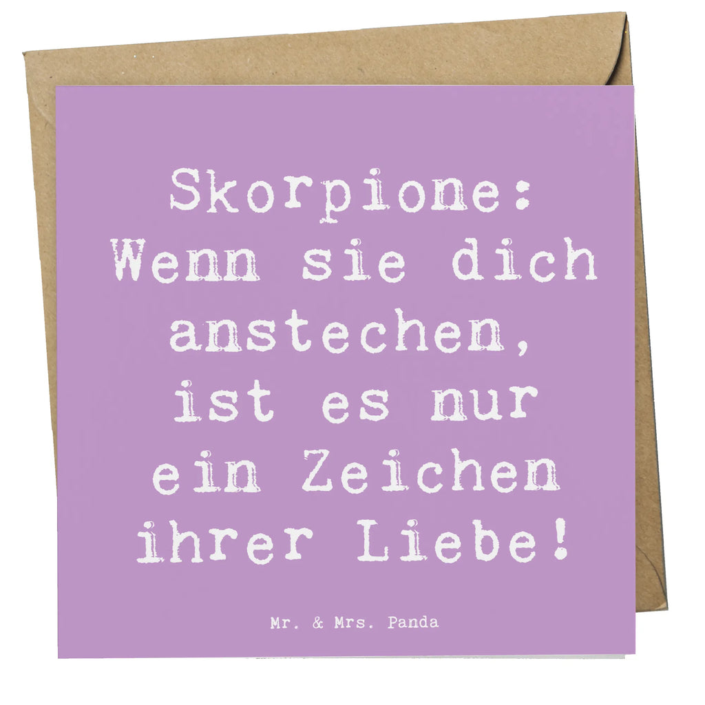 Deluxe Karte Spruch Skorpion Liebe Karte, Hochzeitskarte, Hochwertige Grußkarte, Grußkarte, Klappkarte, Hochwertige Klappkarte, Geburtstagskarte, Glückwunschkarte, Einladungskarte, Tierkreiszeichen, Sternzeichen, Horoskop, Astrologie, Aszendent