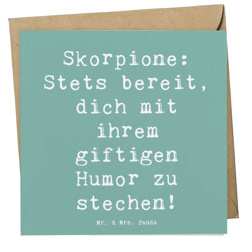 Deluxe Karte Spruch Skorpion Humor Geburtstagskarte, Hochzeitskarte, Grußkarte, Einladungskarte, Hochwertige Klappkarte, Karte, Glückwunschkarte, Klappkarte, Hochwertige Grußkarte, Tierkreiszeichen, Sternzeichen, Horoskop, Astrologie, Aszendent