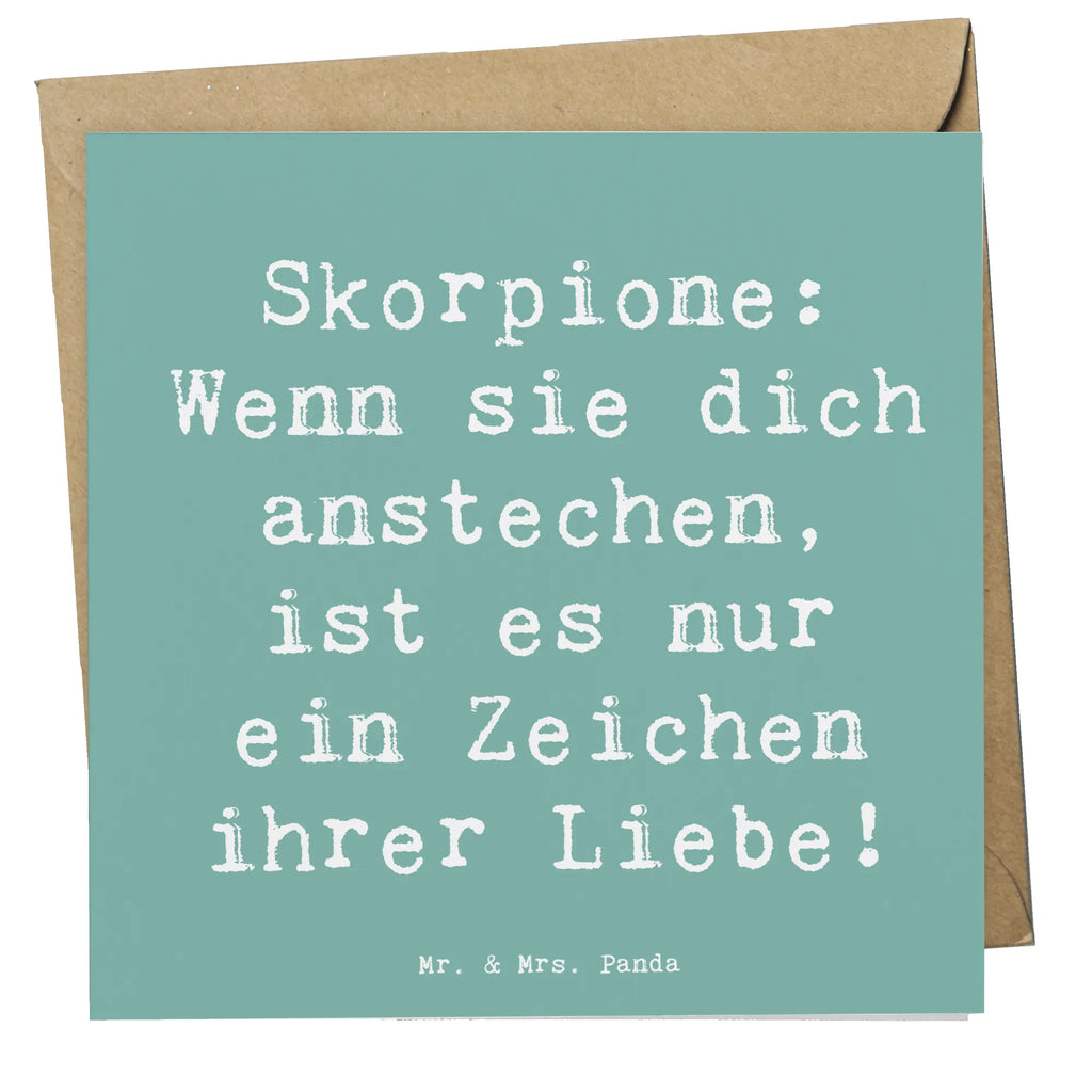 Deluxe Karte Spruch Skorpion Liebe Karte, Hochzeitskarte, Hochwertige Grußkarte, Grußkarte, Klappkarte, Hochwertige Klappkarte, Geburtstagskarte, Glückwunschkarte, Einladungskarte, Tierkreiszeichen, Sternzeichen, Horoskop, Astrologie, Aszendent