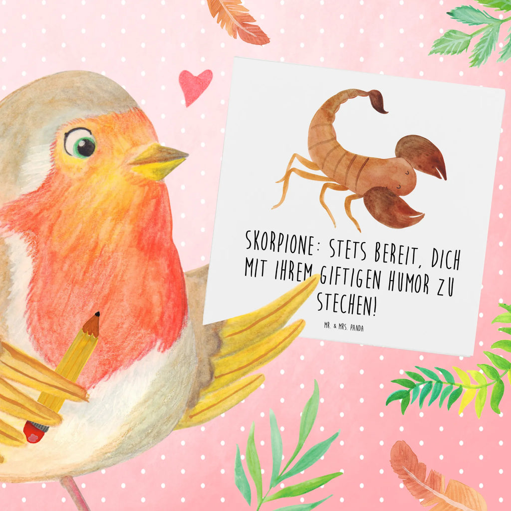 Deluxe Karte Skorpion Humor Einladungskarte, Hochwertige Klappkarte, Grußkarte, Karte, Geburtstagskarte, Glückwunschkarte, Klappkarte, Hochwertige Grußkarte, Hochzeitskarte, Tierkreiszeichen, Sternzeichen, Horoskop, Astrologie, Aszendent