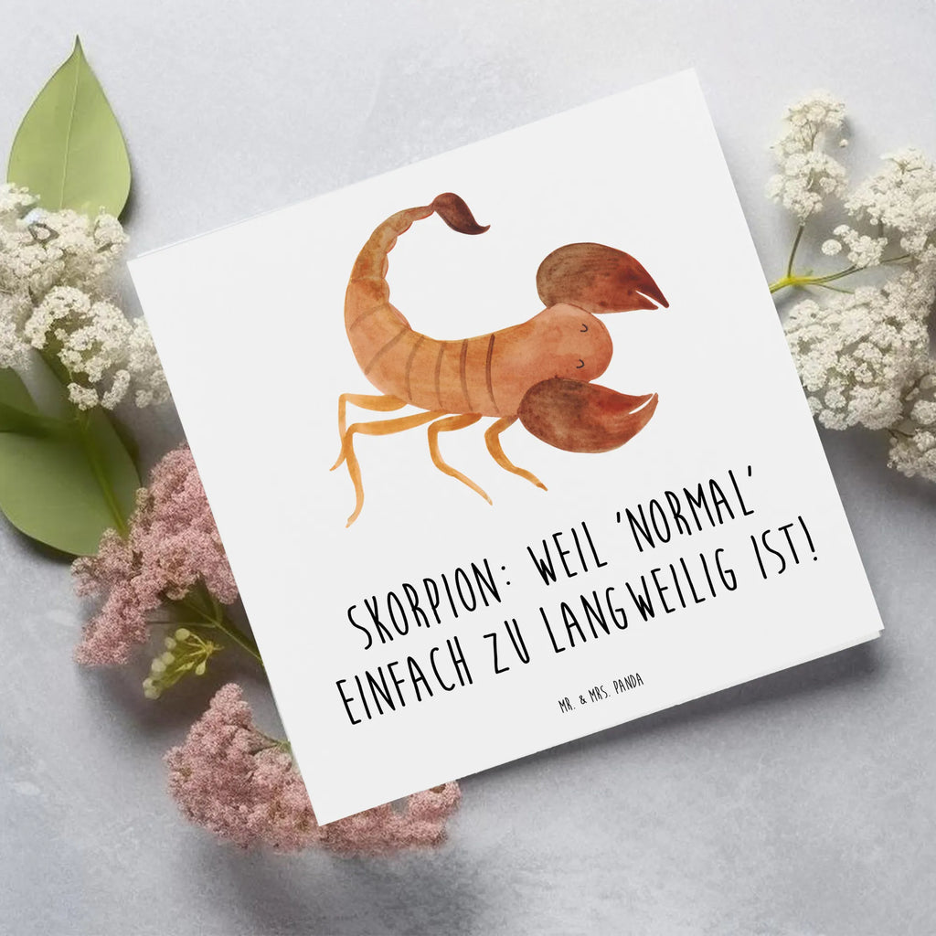 Deluxe Card Skorpion: Weil 'normal' einfach zu langweilig ist! Karte, Klappkarte, Geburtstagskarte, Glückwunschkarte, Hochwertige Grußkarte, Einladungskarte, Hochzeitskarte, Hochwertige Klappkarte, Grußkarte, Tierkreiszeichen, Sternzeichen, Horoskop, Astrologie, Aszendent