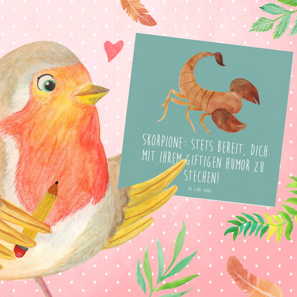 Deluxe Karte Skorpion Humor Einladungskarte, Hochwertige Klappkarte, Grußkarte, Karte, Geburtstagskarte, Glückwunschkarte, Klappkarte, Hochwertige Grußkarte, Hochzeitskarte, Tierkreiszeichen, Sternzeichen, Horoskop, Astrologie, Aszendent