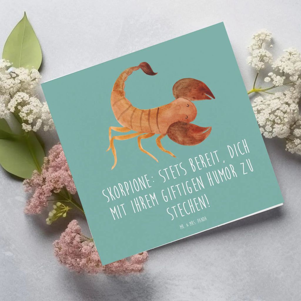 Deluxe Karte Skorpion Humor Einladungskarte, Hochwertige Klappkarte, Grußkarte, Karte, Geburtstagskarte, Glückwunschkarte, Klappkarte, Hochwertige Grußkarte, Hochzeitskarte, Tierkreiszeichen, Sternzeichen, Horoskop, Astrologie, Aszendent