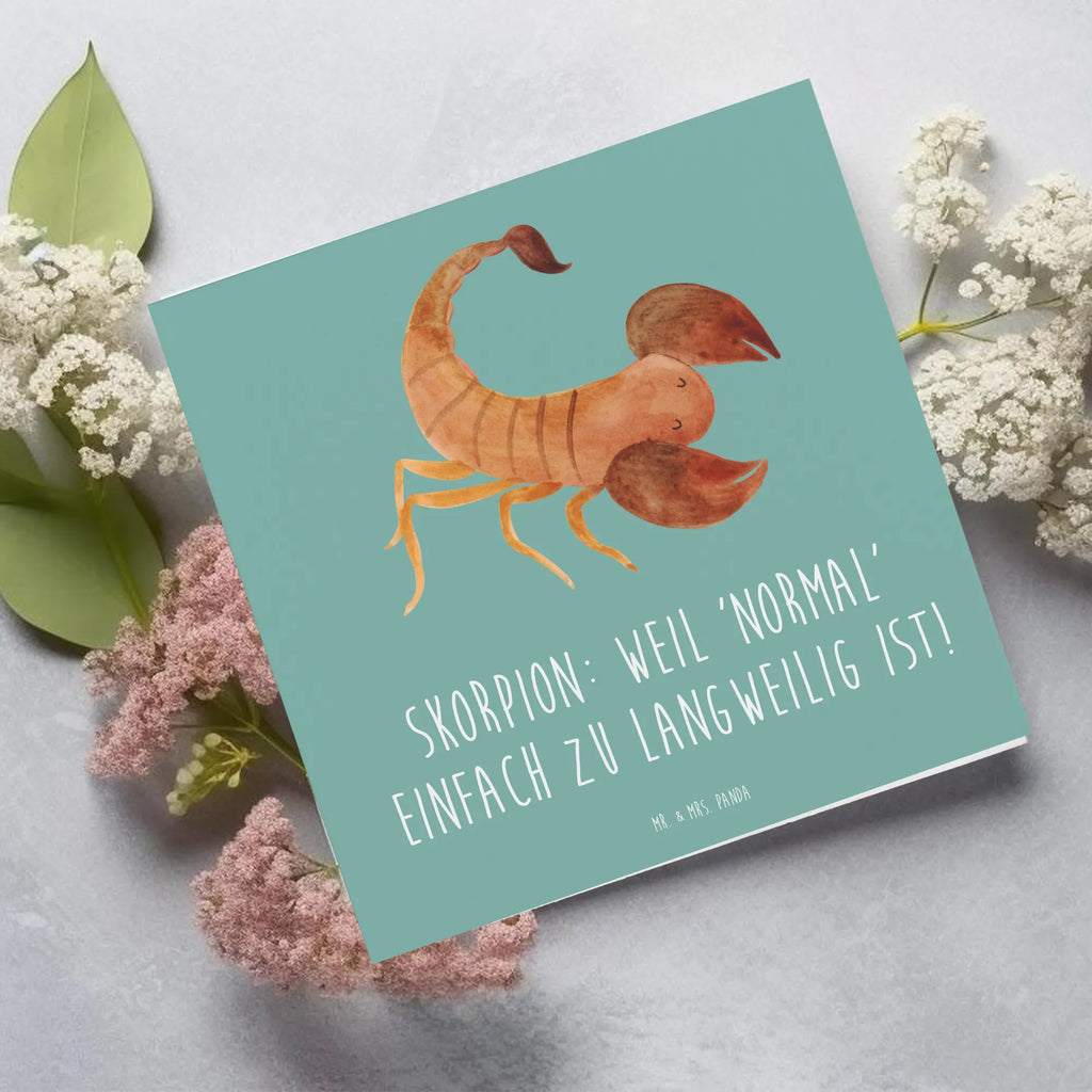 Deluxe Card Skorpion: Weil 'normal' einfach zu langweilig ist! Karte, Klappkarte, Geburtstagskarte, Glückwunschkarte, Hochwertige Grußkarte, Einladungskarte, Hochzeitskarte, Hochwertige Klappkarte, Grußkarte, Tierkreiszeichen, Sternzeichen, Horoskop, Astrologie, Aszendent