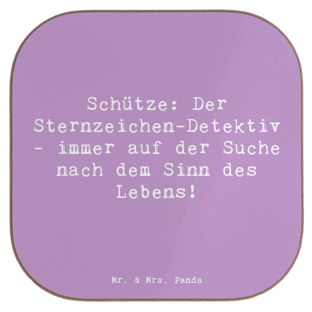 Square coaster Saying Schütze: Der Sternzeichen-Detektiv - immer auf der Suche nach dem Sinn des Lebens! Getränkeuntersetzer, Glasuntersetzer, Untersetzer Holz, Untersetzer für Gläser, Untersetzer Design, Holzuntersetzer, Untersetzer, Tassen Untersetzer, Untersetzer Gläser, Untersetzer aus Holz, Korkuntersetzer, Bierdeckel, Tierkreiszeichen, Sternzeichen, Horoskop, Astrologie, Aszendent
