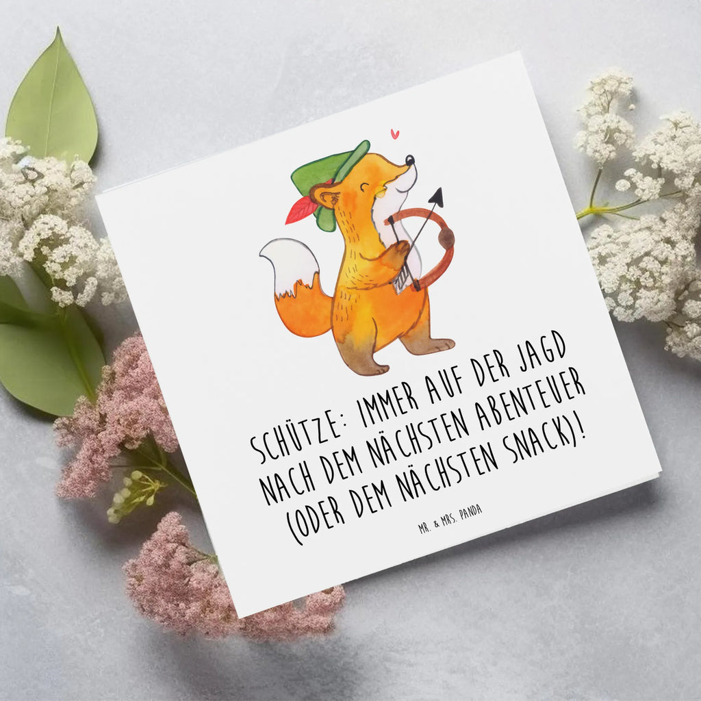 Deluxe Card Schütze: Immer auf der Jagd nach dem nächsten Abenteuer (oder dem nächsten Snack)! Geburtstagskarte, Grußkarte, Hochzeitskarte, Klappkarte, Hochwertige Grußkarte, Karte, Einladungskarte, Hochwertige Klappkarte, Glückwunschkarte, Tierkreiszeichen, Sternzeichen, Horoskop, Astrologie, Aszendent