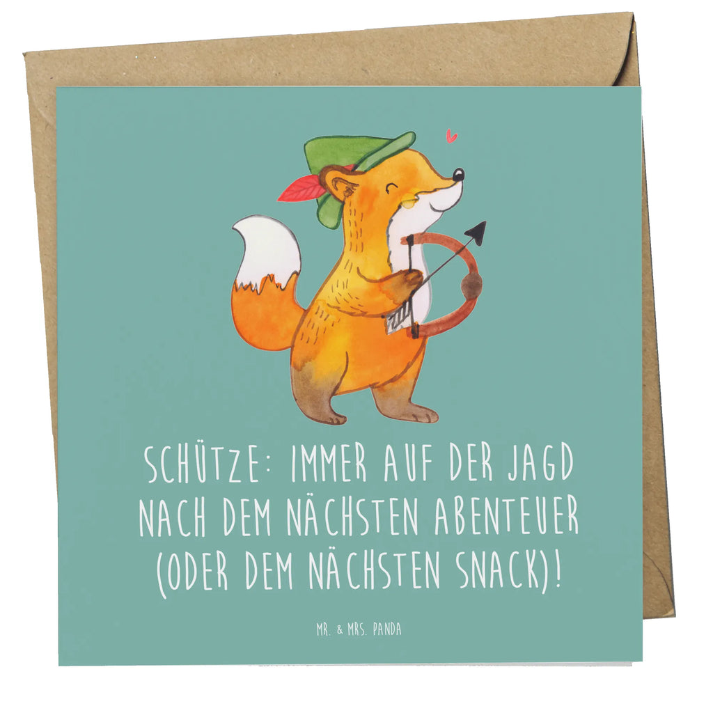 Deluxe Card Schütze: Immer auf der Jagd nach dem nächsten Abenteuer (oder dem nächsten Snack)! Geburtstagskarte, Grußkarte, Hochzeitskarte, Klappkarte, Hochwertige Grußkarte, Karte, Einladungskarte, Hochwertige Klappkarte, Glückwunschkarte, Tierkreiszeichen, Sternzeichen, Horoskop, Astrologie, Aszendent