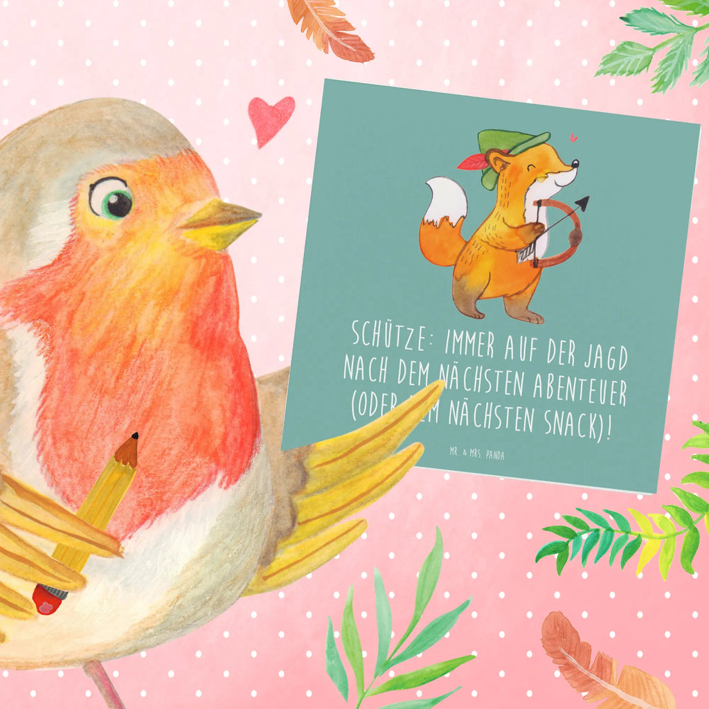 Deluxe Card Schütze: Immer auf der Jagd nach dem nächsten Abenteuer (oder dem nächsten Snack)! Geburtstagskarte, Grußkarte, Hochzeitskarte, Klappkarte, Hochwertige Grußkarte, Karte, Einladungskarte, Hochwertige Klappkarte, Glückwunschkarte, Tierkreiszeichen, Sternzeichen, Horoskop, Astrologie, Aszendent