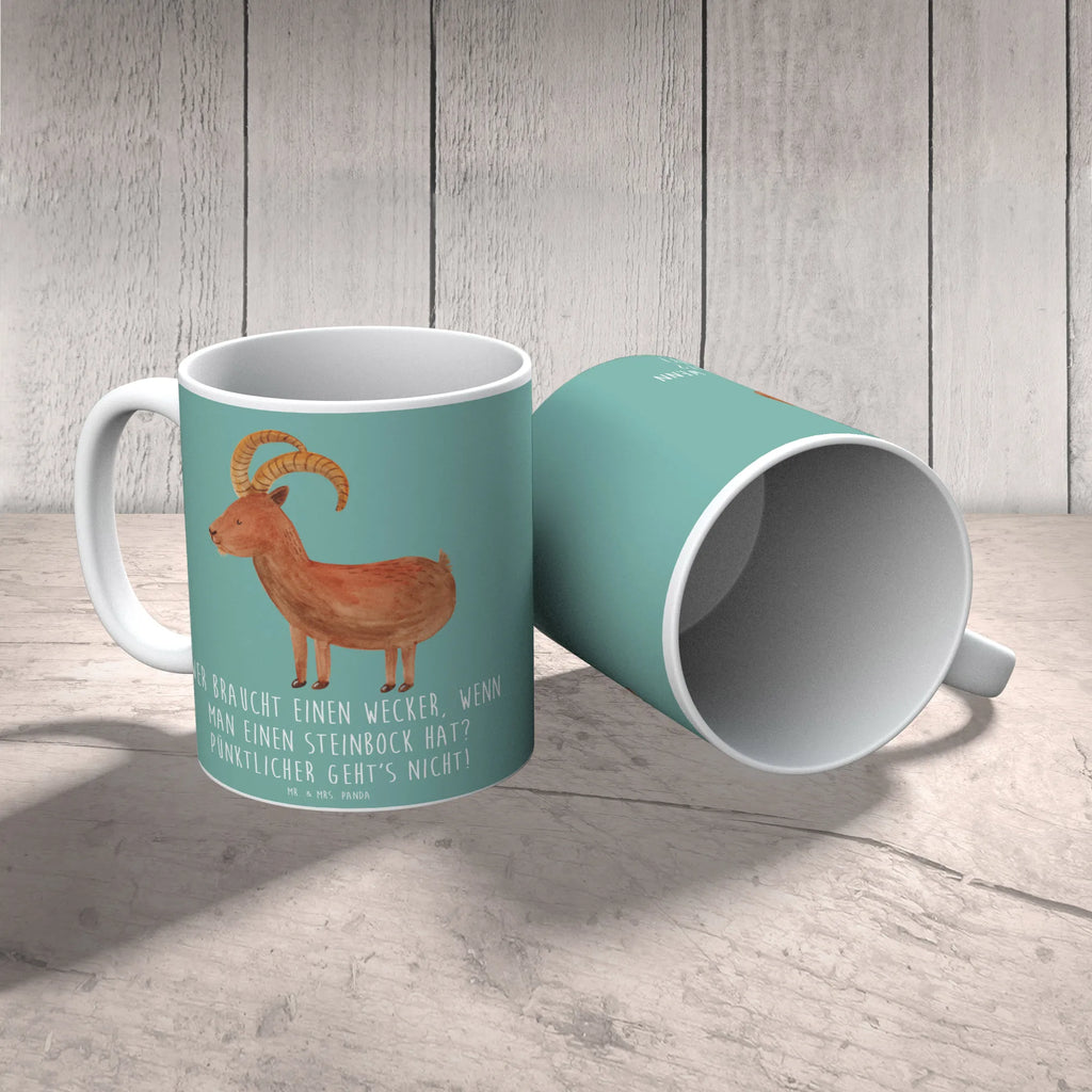 Tasse Steinbock Wecker Bürotasse, Teetasse, Tasse mit Zitaten, Tasse mit Motiven, Porzellantasse, Geschenktasse, Kaffeetasse, Tasse, Keramiktasse, Tierkreiszeichen, Sternzeichen, Horoskop, Astrologie, Aszendent