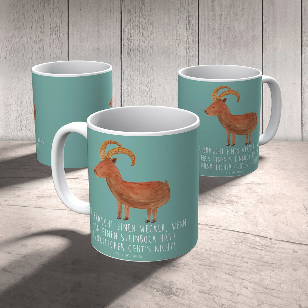 Tasse Steinbock Wecker Bürotasse, Teetasse, Tasse mit Zitaten, Tasse mit Motiven, Porzellantasse, Geschenktasse, Kaffeetasse, Tasse, Keramiktasse, Tierkreiszeichen, Sternzeichen, Horoskop, Astrologie, Aszendent