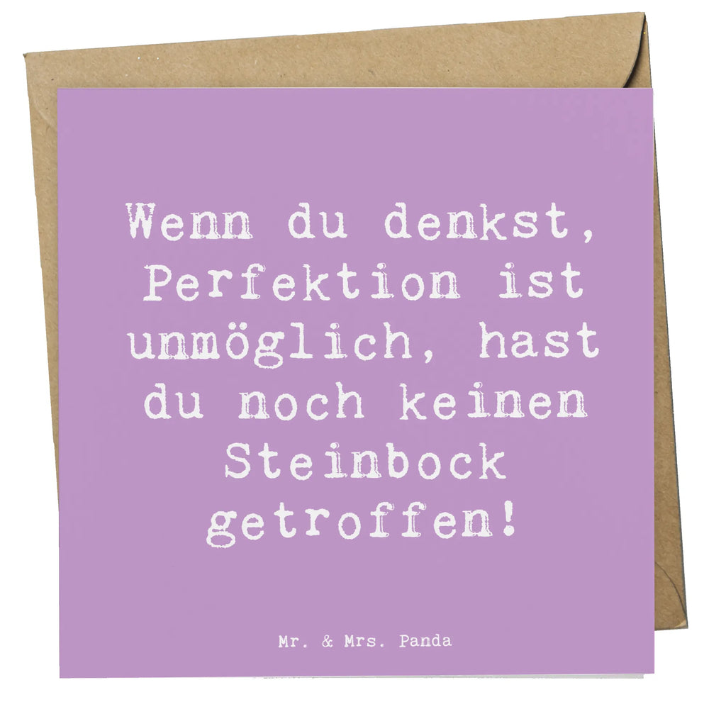 Deluxe Karte Spruch Steinbock Perfektion Hochwertige Grußkarte, Einladungskarte, Klappkarte, Glückwunschkarte, Karte, Hochzeitskarte, Hochwertige Klappkarte, Grußkarte, Geburtstagskarte, Tierkreiszeichen, Sternzeichen, Horoskop, Astrologie, Aszendent