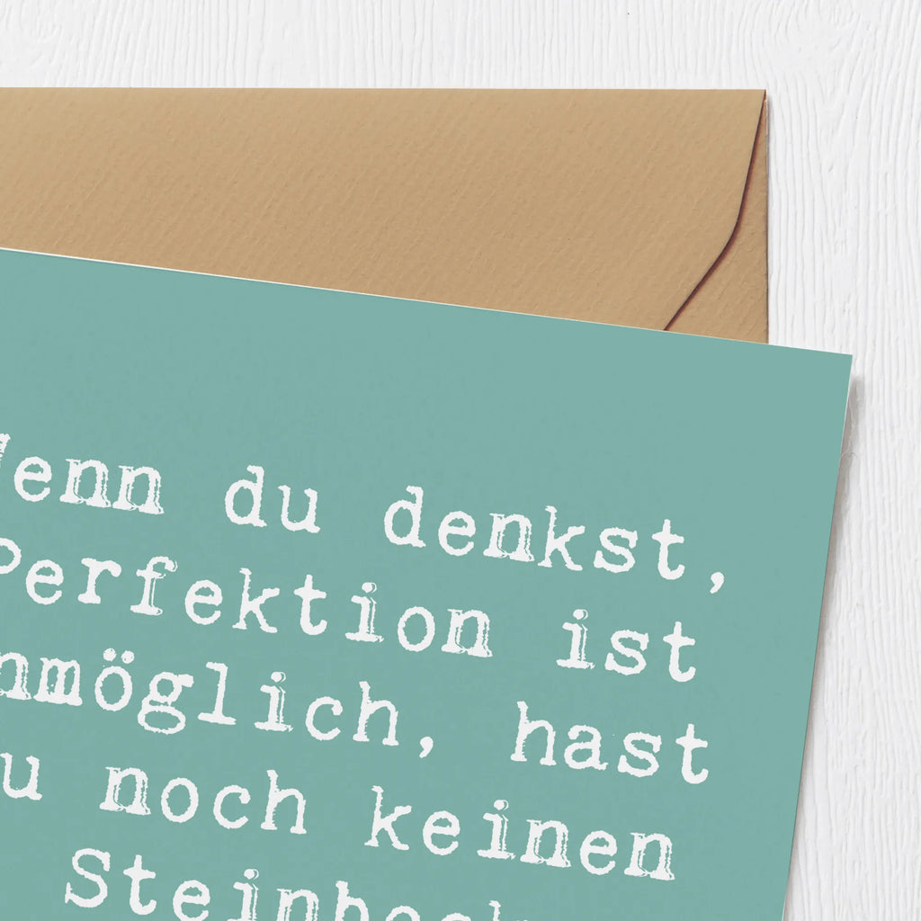 Deluxe Karte Spruch Steinbock Perfektion Hochwertige Grußkarte, Einladungskarte, Klappkarte, Glückwunschkarte, Karte, Hochzeitskarte, Hochwertige Klappkarte, Grußkarte, Geburtstagskarte, Tierkreiszeichen, Sternzeichen, Horoskop, Astrologie, Aszendent