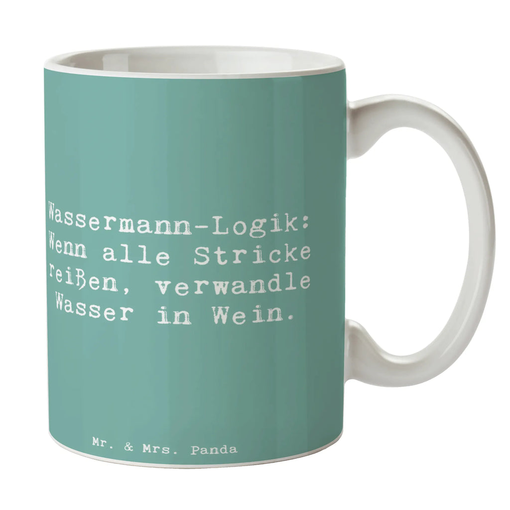 Tasse Spruch Wassermann Logik Bürotasse, Kaffeetasse, Tasse mit Motiven, Tasse, Porzellantasse, Tasse mit Zitaten, Keramiktasse, Teetasse, Geschenktasse, Tierkreiszeichen, Sternzeichen, Horoskop, Astrologie, Aszendent