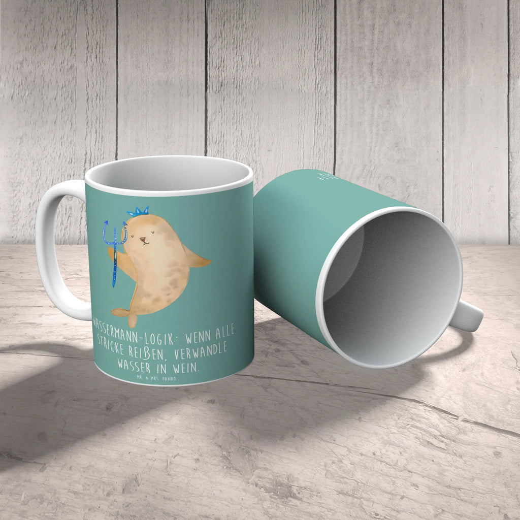 Tasse Wassermann Logik Tasse, Bürotasse, Porzellantasse, Tasse mit Motiven, Tasse mit Zitaten, Kaffeetasse, Teetasse, Keramiktasse, Geschenktasse, Tierkreiszeichen, Sternzeichen, Horoskop, Astrologie, Aszendent