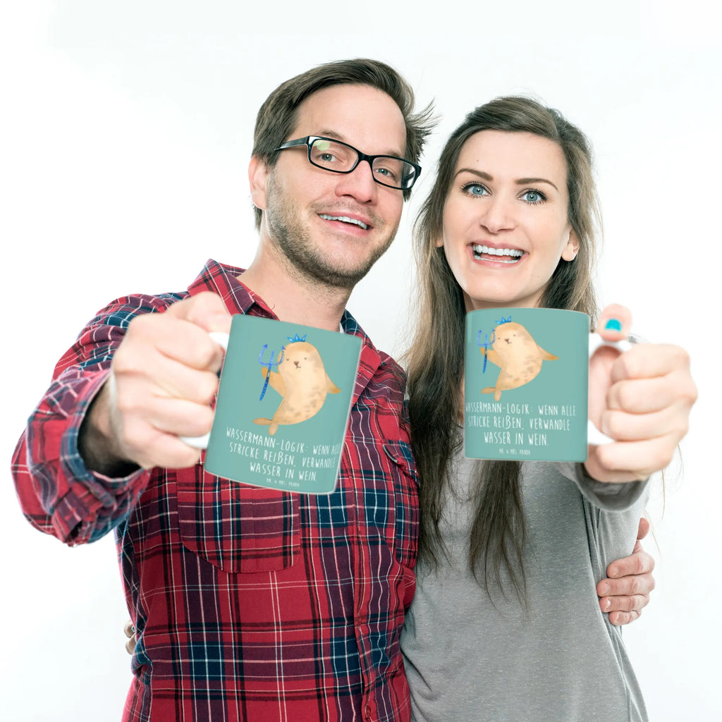 Tasse Wassermann Logik Tasse, Bürotasse, Porzellantasse, Tasse mit Motiven, Tasse mit Zitaten, Kaffeetasse, Teetasse, Keramiktasse, Geschenktasse, Tierkreiszeichen, Sternzeichen, Horoskop, Astrologie, Aszendent