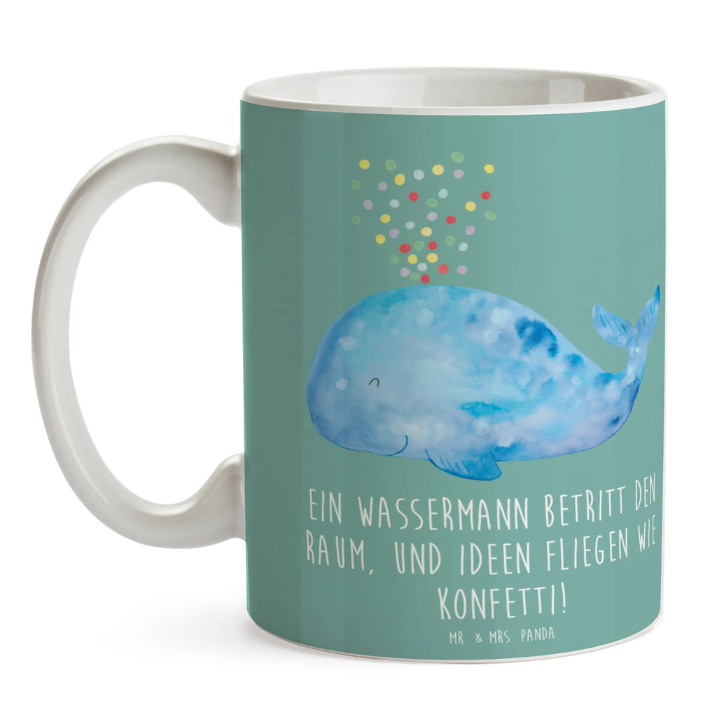 Tasse Wassermann Ideenflug Tasse, Tasse mit Zitaten, Geschenktasse, Tasse mit Motiven, Bürotasse, Keramiktasse, Teetasse, Porzellantasse, Kaffeetasse, Tierkreiszeichen, Sternzeichen, Horoskop, Astrologie, Aszendent