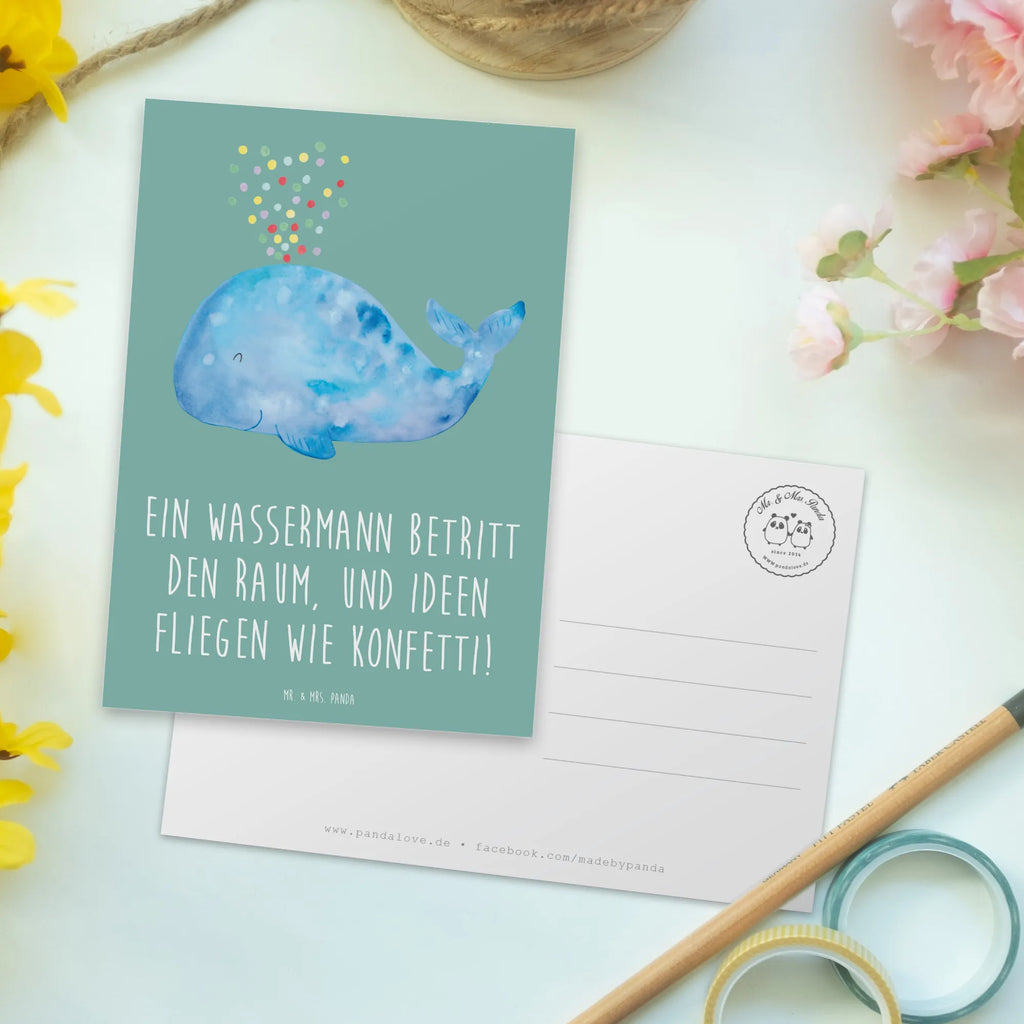 Postkarte Wassermann Ideenflug Grußkarte, Geburtstagskarte, Dankeskarte, Karte, Geschenkkarte, Einladung, Ansichtskarte, Ansichtskarten, Einladungskarten Geburtstag, Postkarte, Einladungskarte, Einladung Geburtstag, Tierkreiszeichen, Sternzeichen, Horoskop, Astrologie, Aszendent