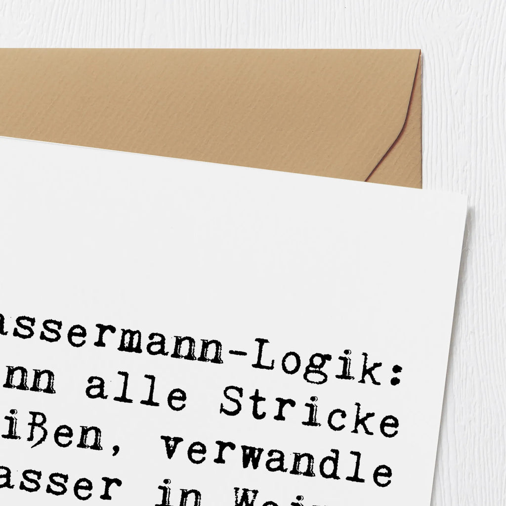 Deluxe Karte Spruch Wassermann Logik Grußkarte, Hochwertige Klappkarte, Hochzeitskarte, Karte, Klappkarte, Einladungskarte, Hochwertige Grußkarte, Glückwunschkarte, Geburtstagskarte, Tierkreiszeichen, Sternzeichen, Horoskop, Astrologie, Aszendent