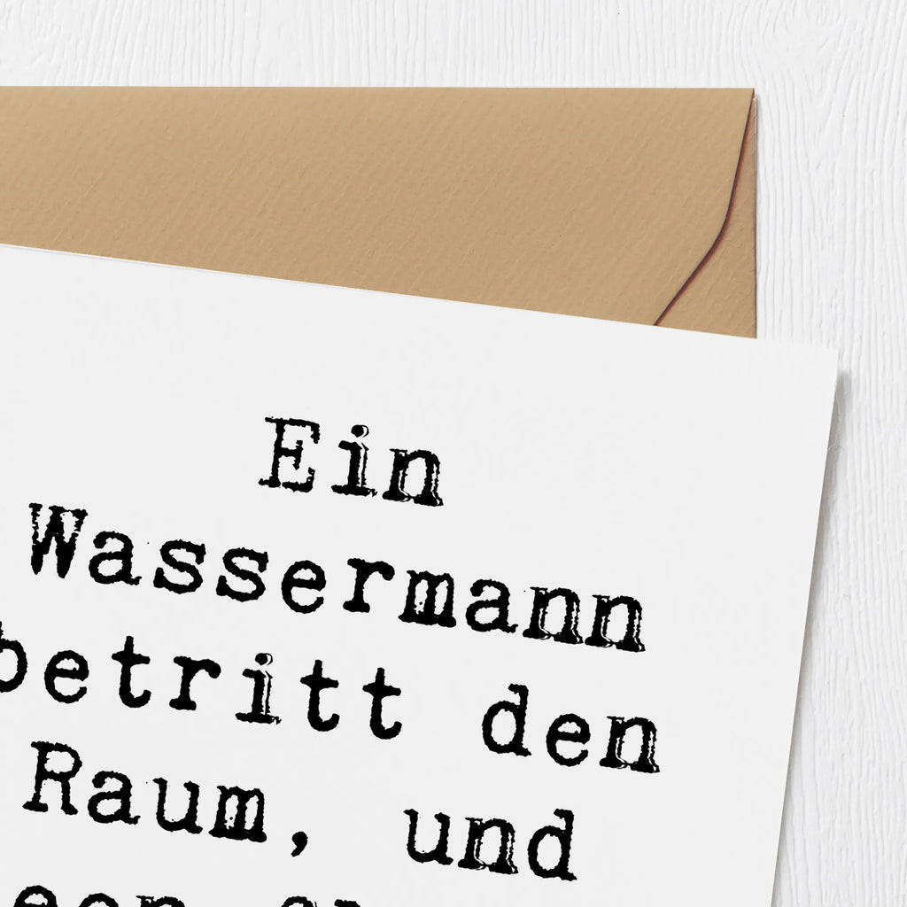Deluxe Karte Spruch Wassermann Ideenflug Hochwertige Grußkarte, Karte, Geburtstagskarte, Hochwertige Klappkarte, Glückwunschkarte, Grußkarte, Hochzeitskarte, Einladungskarte, Klappkarte, Tierkreiszeichen, Sternzeichen, Horoskop, Astrologie, Aszendent