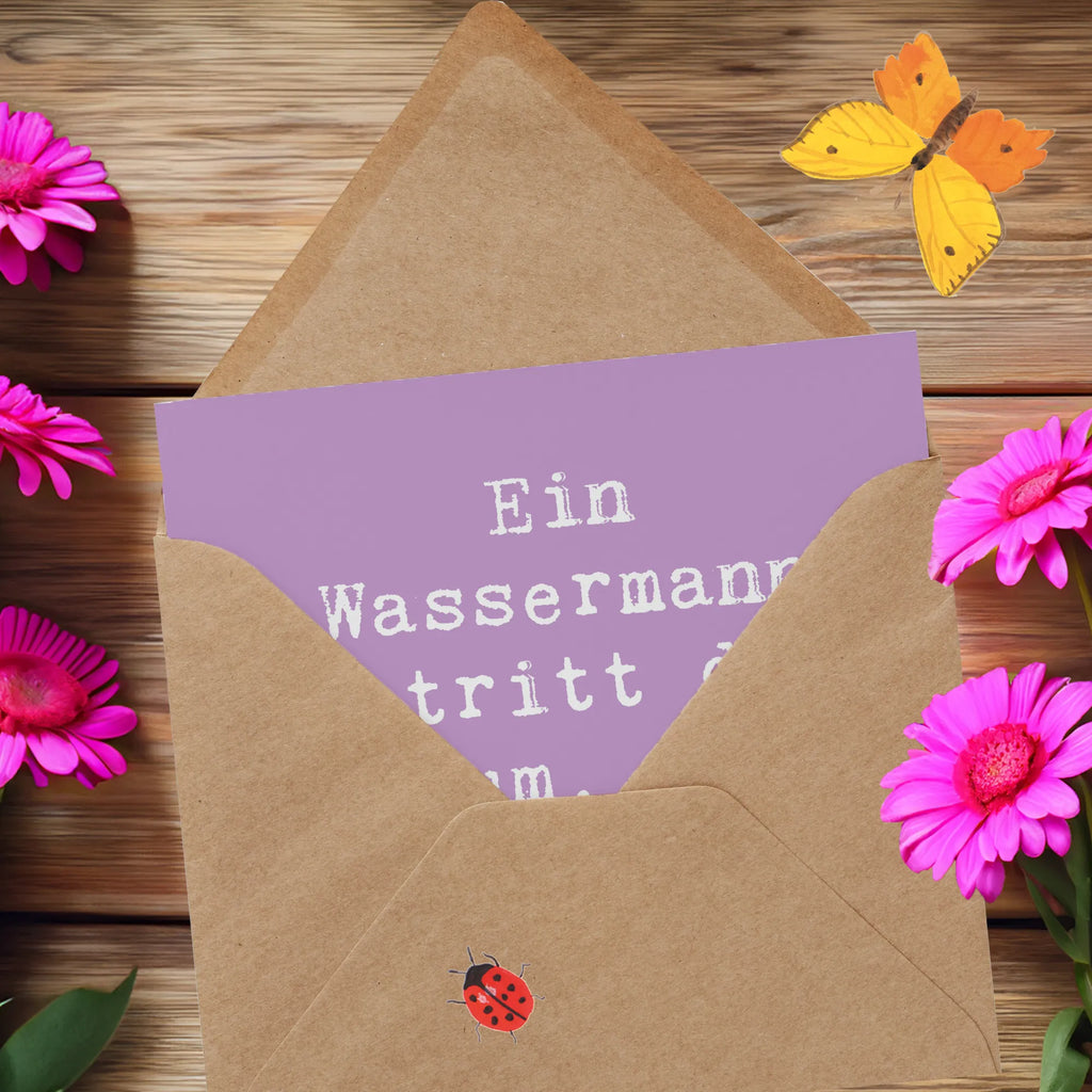 Deluxe Karte Spruch Wassermann Ideenflug Hochwertige Grußkarte, Karte, Geburtstagskarte, Hochwertige Klappkarte, Glückwunschkarte, Grußkarte, Hochzeitskarte, Einladungskarte, Klappkarte, Tierkreiszeichen, Sternzeichen, Horoskop, Astrologie, Aszendent