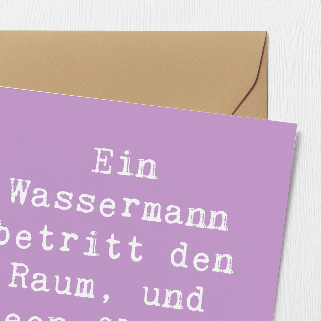 Deluxe Karte Spruch Wassermann Ideenflug Hochwertige Grußkarte, Karte, Geburtstagskarte, Hochwertige Klappkarte, Glückwunschkarte, Grußkarte, Hochzeitskarte, Einladungskarte, Klappkarte, Tierkreiszeichen, Sternzeichen, Horoskop, Astrologie, Aszendent
