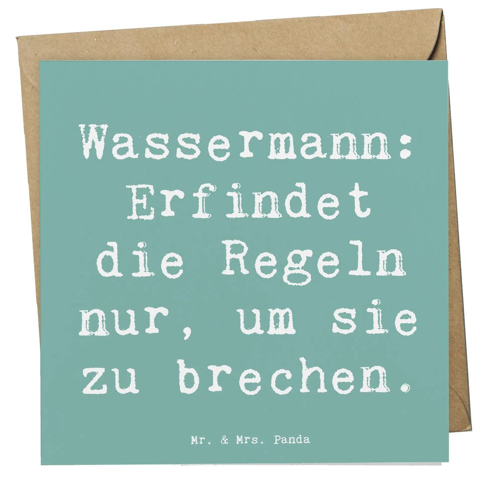 Deluxe Card Saying Wassermann: Erfindet die Regeln nur, um sie zu brechen. Hochzeitskarte, Einladungskarte, Klappkarte, Hochwertige Grußkarte, Glückwunschkarte, Grußkarte, Hochwertige Klappkarte, Karte, Geburtstagskarte, Tierkreiszeichen, Sternzeichen, Horoskop, Astrologie, Aszendent