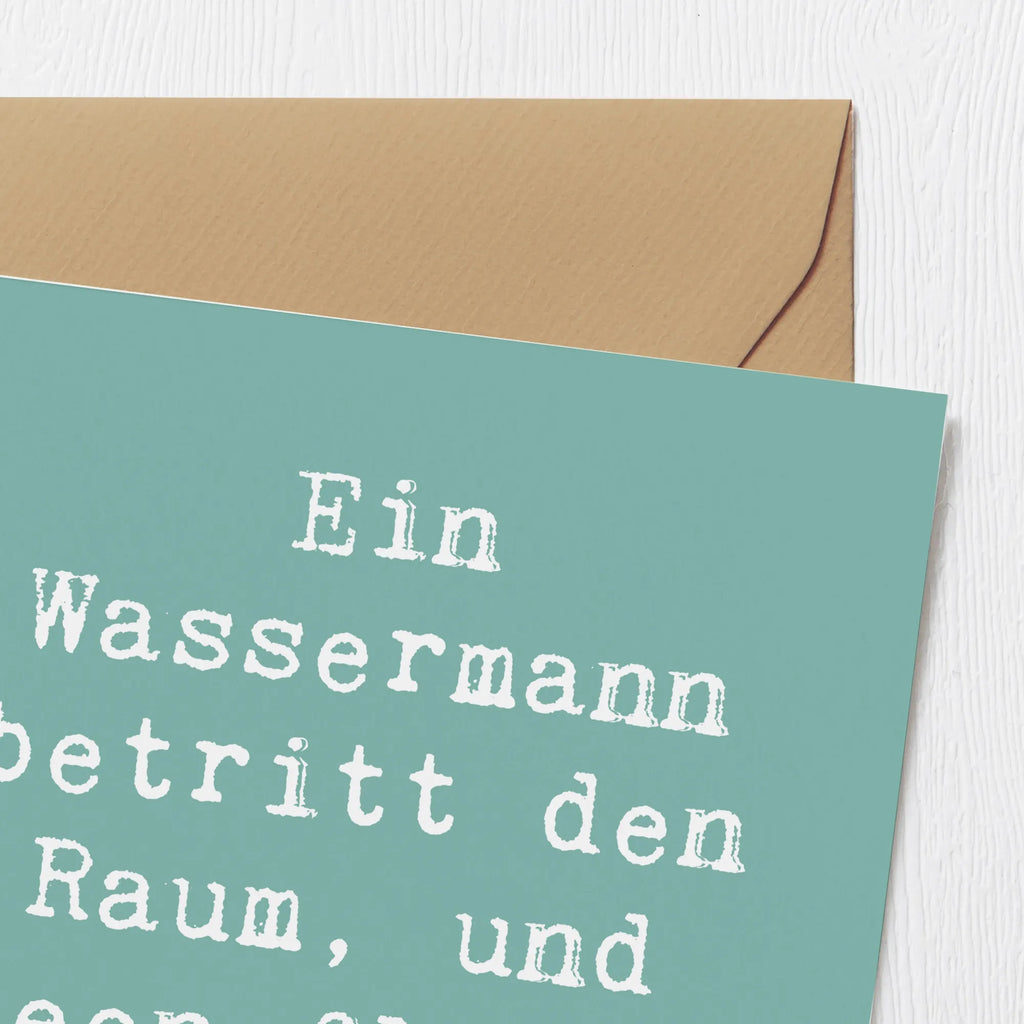 Deluxe Karte Spruch Wassermann Ideenflug Hochwertige Grußkarte, Karte, Geburtstagskarte, Hochwertige Klappkarte, Glückwunschkarte, Grußkarte, Hochzeitskarte, Einladungskarte, Klappkarte, Tierkreiszeichen, Sternzeichen, Horoskop, Astrologie, Aszendent