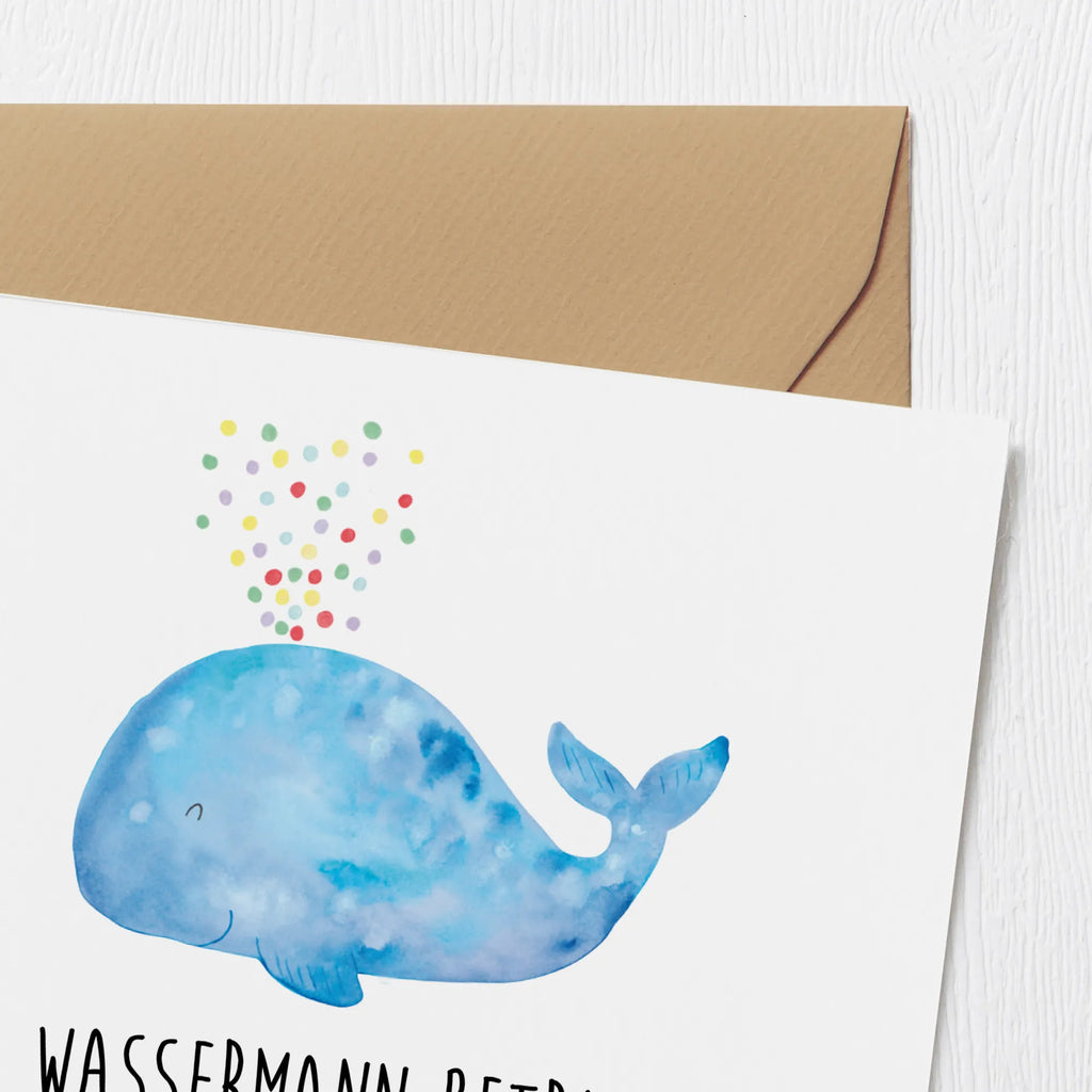 Deluxe Card Ein Wassermann betritt den Raum, und Ideen fliegen wie Konfetti! Karte, Hochwertige Klappkarte, Einladungskarte, Geburtstagskarte, Grußkarte, Hochwertige Grußkarte, Hochzeitskarte, Klappkarte, Glückwunschkarte, Tierkreiszeichen, Sternzeichen, Horoskop, Astrologie, Aszendent