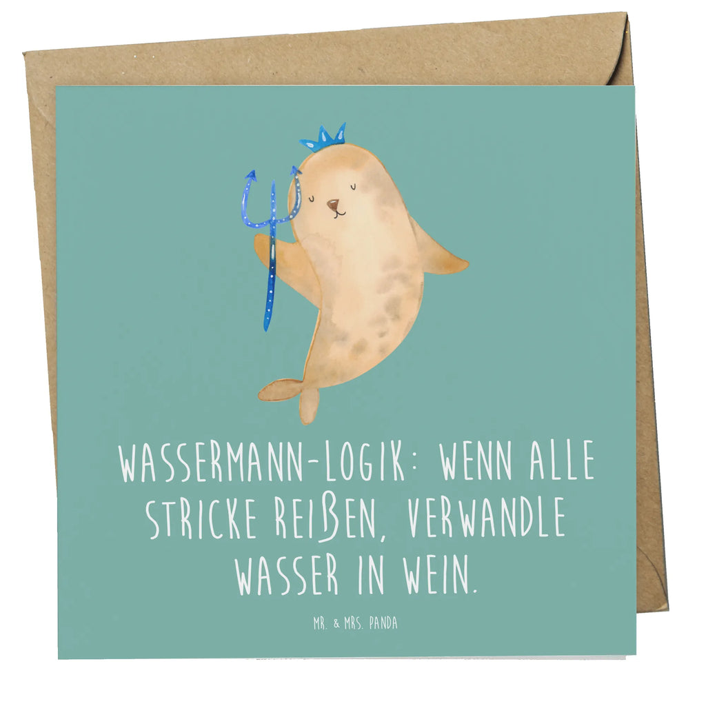 Deluxe Karte Wassermann Logik Grußkarte, Karte, Hochwertige Klappkarte, Klappkarte, Geburtstagskarte, Hochzeitskarte, Glückwunschkarte, Einladungskarte, Hochwertige Grußkarte, Tierkreiszeichen, Sternzeichen, Horoskop, Astrologie, Aszendent