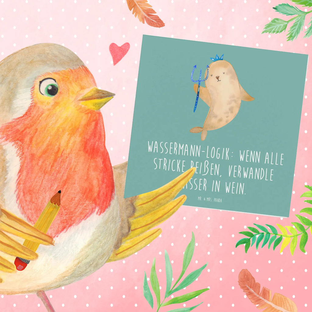 Deluxe Karte Wassermann Logik Grußkarte, Karte, Hochwertige Klappkarte, Klappkarte, Geburtstagskarte, Hochzeitskarte, Glückwunschkarte, Einladungskarte, Hochwertige Grußkarte, Tierkreiszeichen, Sternzeichen, Horoskop, Astrologie, Aszendent