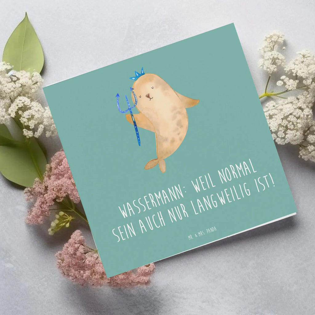 Deluxe Karte Wassermann Unikat Karte, Hochwertige Klappkarte, Hochzeitskarte, Glückwunschkarte, Grußkarte, Hochwertige Grußkarte, Klappkarte, Geburtstagskarte, Einladungskarte, Tierkreiszeichen, Sternzeichen, Horoskop, Astrologie, Aszendent