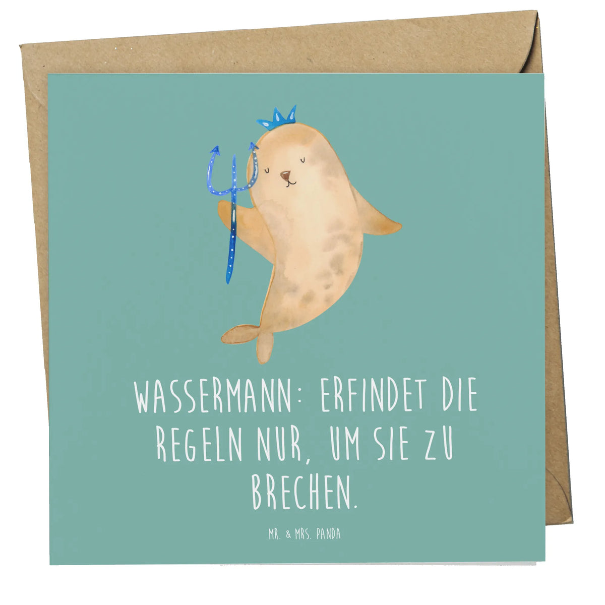 Deluxe Karte Wassermann Freigeist Grußkarte, doppelkarte, Klappkarte, faltkarte, Glückwunschkarte, anlasskarte, Sternzeichen, Tierkreiszeichen, Horoskop, Astrologie, Aszendent