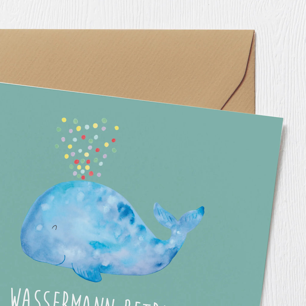 Deluxe Card Ein Wassermann betritt den Raum, und Ideen fliegen wie Konfetti! Karte, Hochwertige Klappkarte, Einladungskarte, Geburtstagskarte, Grußkarte, Hochwertige Grußkarte, Hochzeitskarte, Klappkarte, Glückwunschkarte, Tierkreiszeichen, Sternzeichen, Horoskop, Astrologie, Aszendent