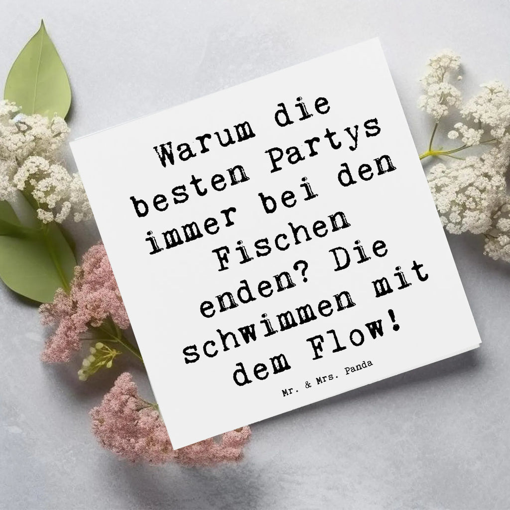 Deluxe Karte Spruch Fische Flow Spaß Grußkarte, Karte, Einladungskarte, Geburtstagskarte, Hochwertige Grußkarte, Hochwertige Klappkarte, Hochzeitskarte, Glückwunschkarte, Klappkarte, Tierkreiszeichen, Sternzeichen, Horoskop, Astrologie, Aszendent
