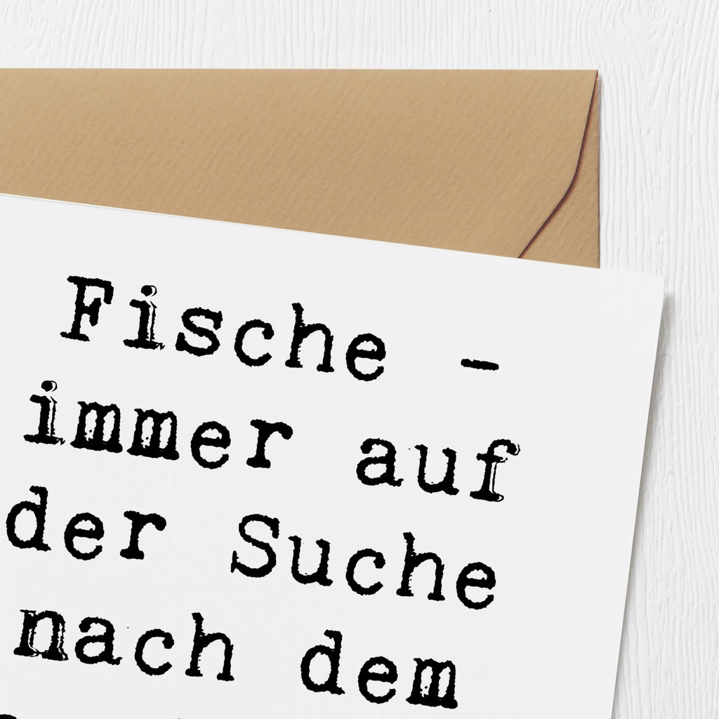 Deluxe Karte Spruch Fische Schwarm Karte, Geburtstagskarte, Hochzeitskarte, Glückwunschkarte, Hochwertige Grußkarte, Grußkarte, Einladungskarte, Klappkarte, Hochwertige Klappkarte, Tierkreiszeichen, Sternzeichen, Horoskop, Astrologie, Aszendent