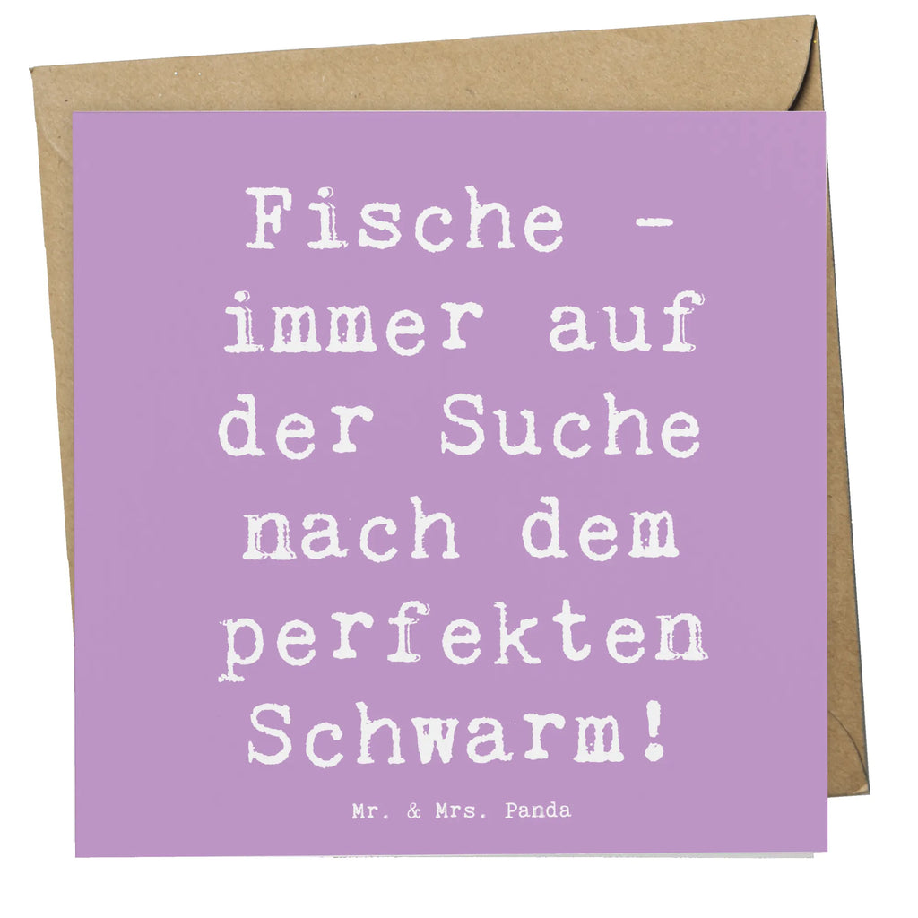 Deluxe Karte Spruch Fische Schwarm Karte, Geburtstagskarte, Hochzeitskarte, Glückwunschkarte, Hochwertige Grußkarte, Grußkarte, Einladungskarte, Klappkarte, Hochwertige Klappkarte, Tierkreiszeichen, Sternzeichen, Horoskop, Astrologie, Aszendent
