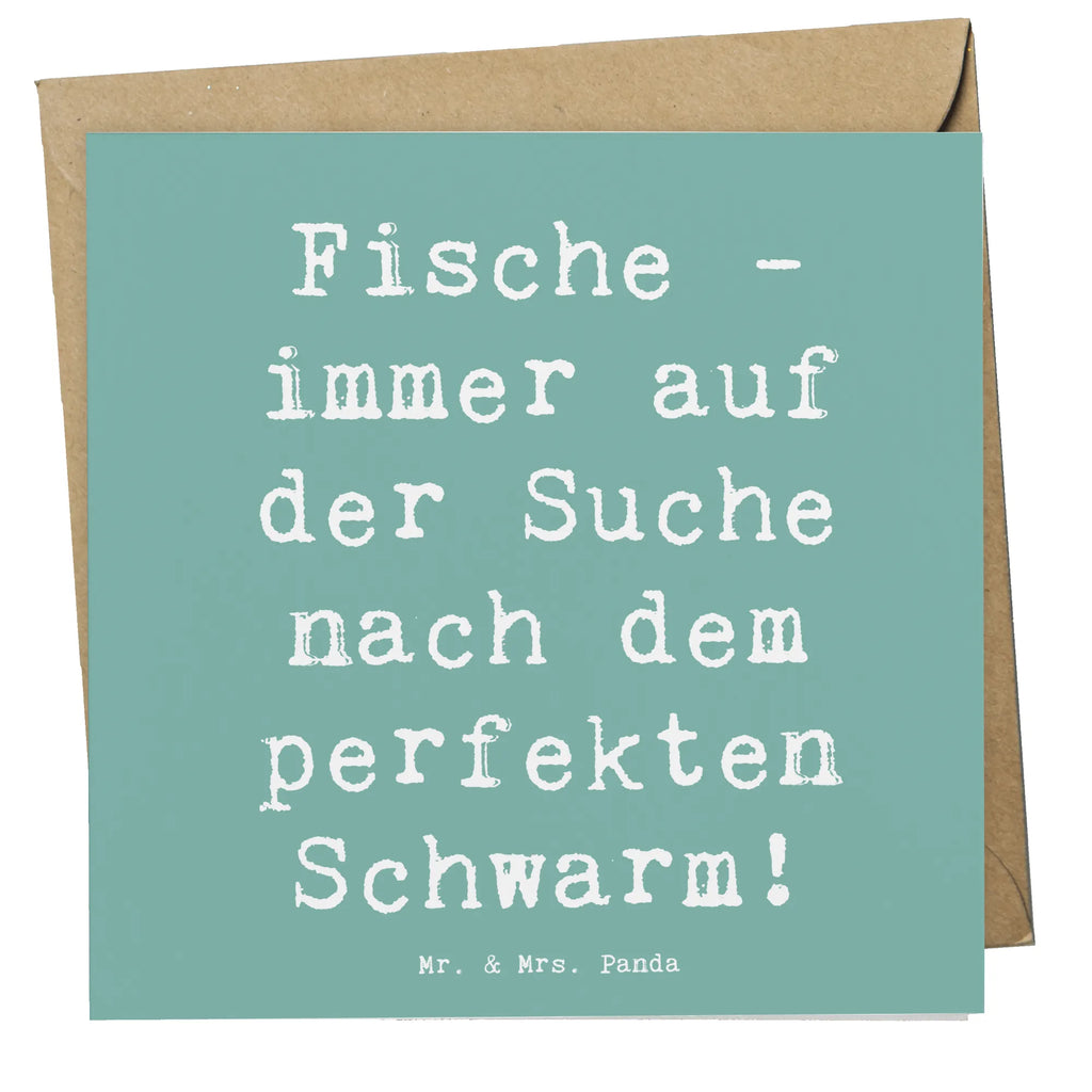 Deluxe Karte Spruch Fische Schwarm Karte, Geburtstagskarte, Hochzeitskarte, Glückwunschkarte, Hochwertige Grußkarte, Grußkarte, Einladungskarte, Klappkarte, Hochwertige Klappkarte, Tierkreiszeichen, Sternzeichen, Horoskop, Astrologie, Aszendent