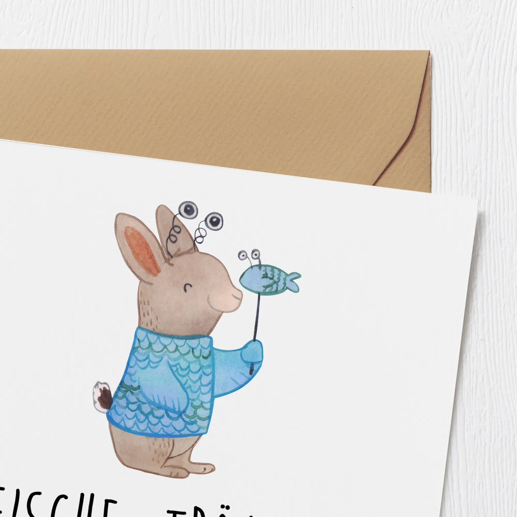 Deluxe Karte Fische Kraft Klappkarte, Karte, Grußkarte, Einladungskarte, Geburtstagskarte, Hochzeitskarte, Hochwertige Grußkarte, Glückwunschkarte, Hochwertige Klappkarte, Tierkreiszeichen, Sternzeichen, Horoskop, Astrologie, Aszendent